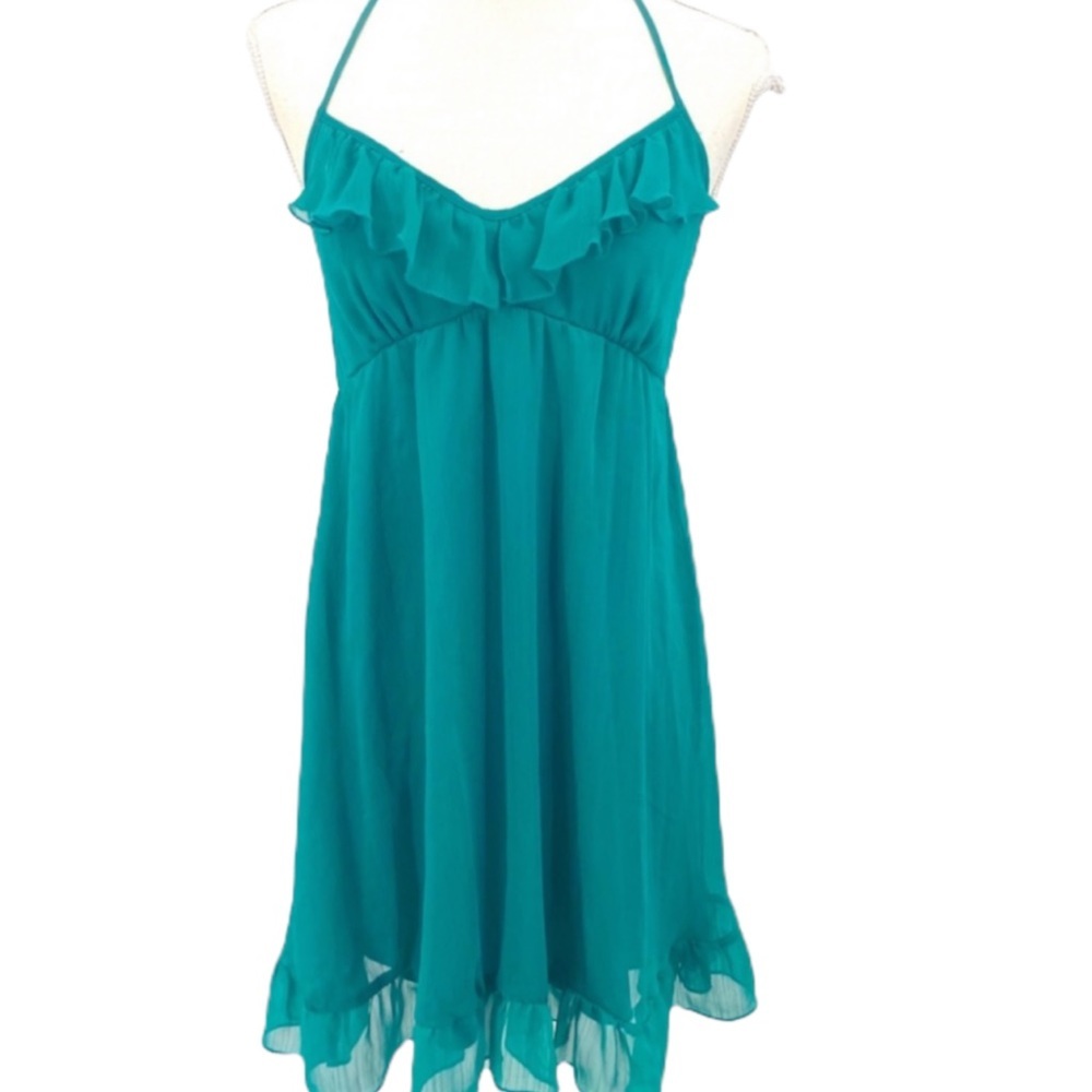 MIMI CHICA Dark teal halter dress